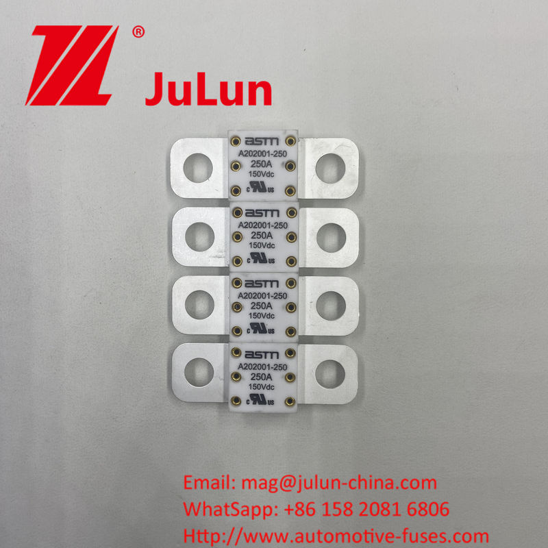 Sistema de tracción de vehículos eléctricos Cerámica A202001 250A 150VDC Fusiles con alta capacidad de ruptura 400A 500A 16-20KA