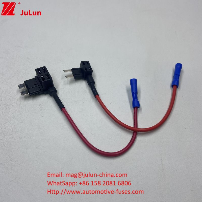 Adaptador de enchufe estándar Mini Tap Car Fuse Holder 10A/15A/20A Latón de latón de cobre recubrimiento simple espiral