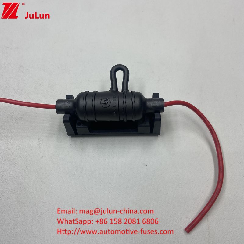 10*38mm Fusiles cilíndricos impermeables IP68 cubierta de soporte de fusible en línea con alambre UL para
