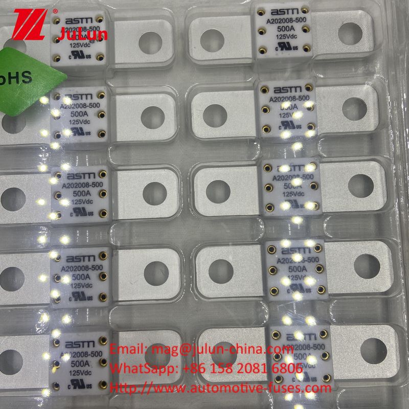 125VDC A202008 350A 125VDC Fusiles cerámicos para automóviles de voltaje nominal ASTM para sistemas de tracción de vehículos eléctricos