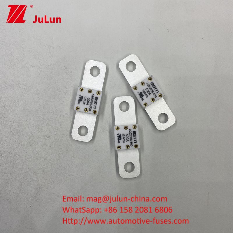 Fusiles de vehículos eléctricos ASTM A202008 300A Fusiles de terminal 125VDC Tipo de cargador AC Ev Compatible con capacidad de rotura de 20KA