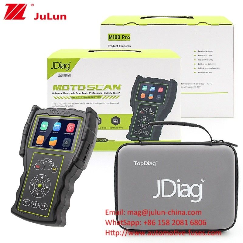 Detector de motocicletas OBD Instrumento de diagnóstico de fallas JDiag M100 Pro Moto Scanner Ecu