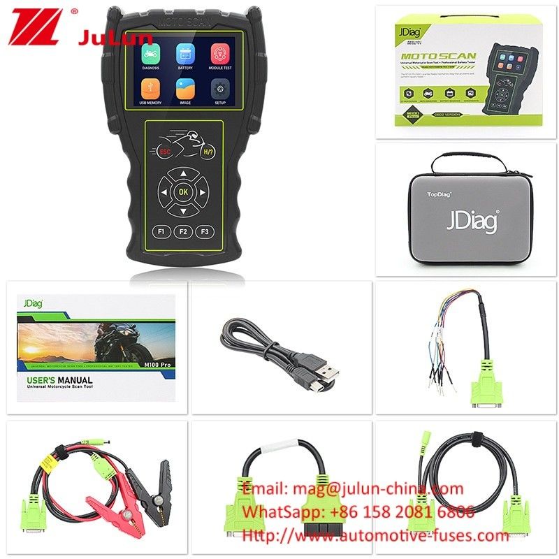 Detector de motocicletas M100 Pro Moto Escáner Ecu OBD Instrumento de diagnóstico de fallas JDiag