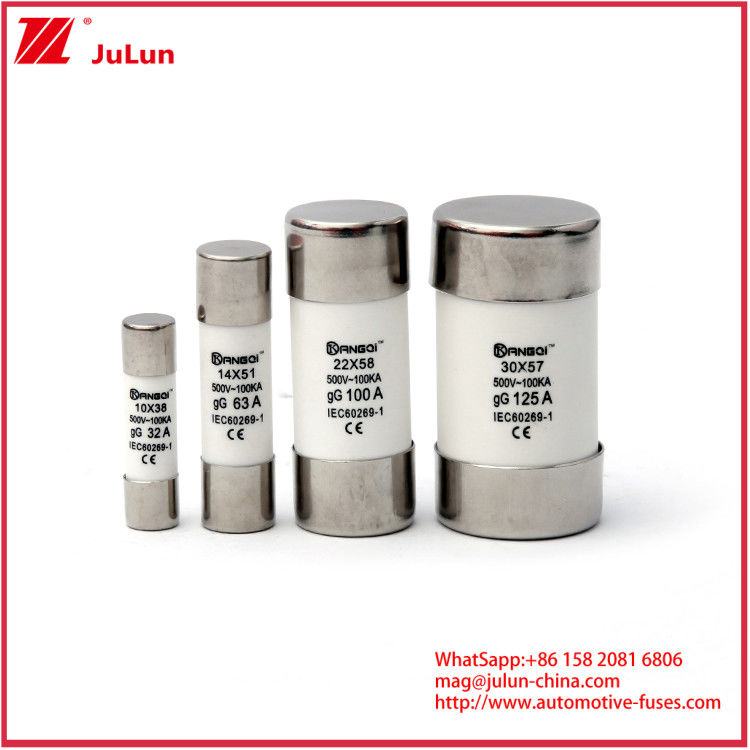 Fusiles cerámicos para automóviles 20A 1000VDC FUSIÓN fotovoltaica 10*38mm 14*51mm 20*65mm Capacidad con capacidad de sustitución 1000VDC 10A 15A 25A 30A Y normas de seguridad de la CEI