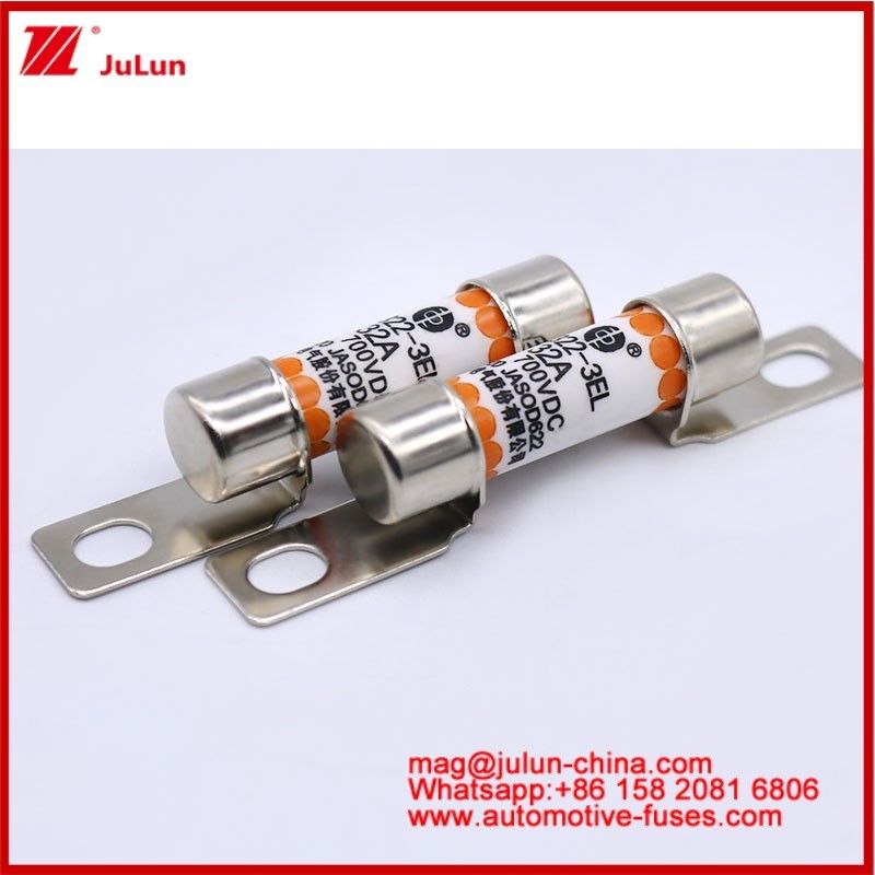 EV322 3EL 32A DC700V Fuse cerámico tubular tamaño compacto protección contra cortocircuito de alta corriente nominal
Capacidad de ruptura alta a 100 Vdc/125 Vdc