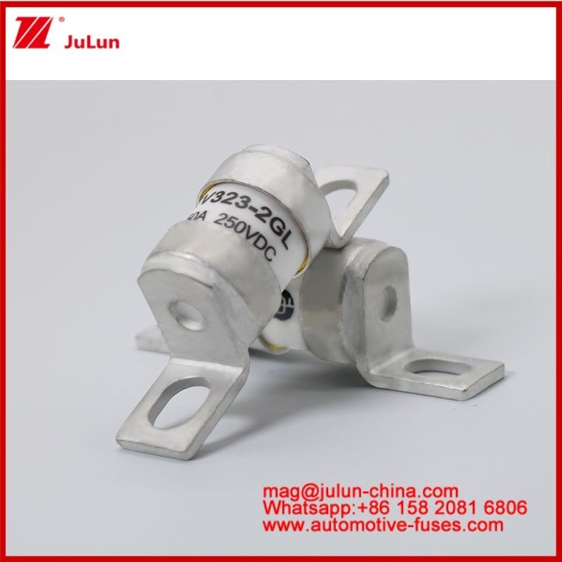 EV323-2GL 50A DC250VDC Fusiles cerámicos tubulares Con corriente abrochada Estructura resistente a las vibraciones Choque mecánico EV o HEV Tamaño compacto Vehículo eléctrico de alta potencia