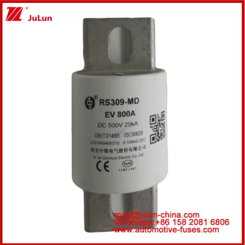 Estrutura de conexión abrochada de vehículo eléctrico Oro Carémica Tubular Car Micro fusibles RS309-MD EV 800A DC500V 20KA Para automóviles