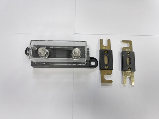 La corriente grande de ANL tapa en el tenedor PA66 Tin Plating de cobre amarillo del fusible del audio para el automóvil