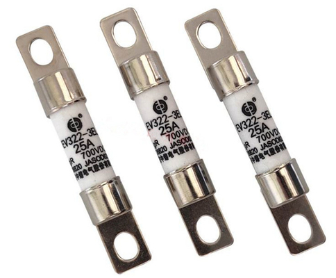 EV de cerámica empernó el tipo fusible EV322 3EL 25A 700VDC del vehículo eléctrico del tubo de la ronda