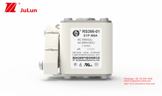 fusible RS306-01-S1P Chip Type Automatic Reset Function del vehículo eléctrico de 400A 690V