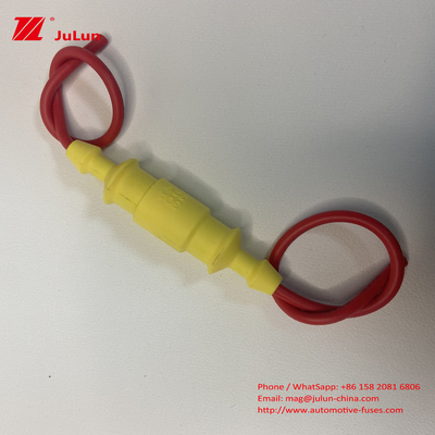Soporte de caja de fusibles de arnés de cable amarillo impermeable 30A 250V 5*20mm 6*30mm tubo de cerámica de vidrio