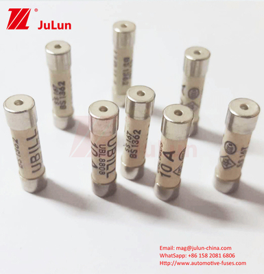 Cable de corriente eléctrica 3A 5A 7A 10A 13A 20A Fusiles cerámicos para automóviles 6 * 25mm con diseño