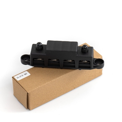 12V 250A 4 Post Busbar Bus Bar Bloque de distribución de energía W/ Cobertura 5/16