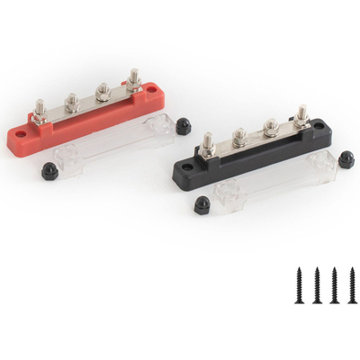 Terminal de distribución de energía de la batería de post Bloque 250AMP Automático Marítimo Busbar eléctrico 4 Stud 5/16 