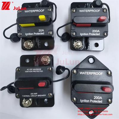 300A RV interruptor de circuito 48V motor de fusible inversor Protector de sobrecarga marina interruptor de circuito de reinicio