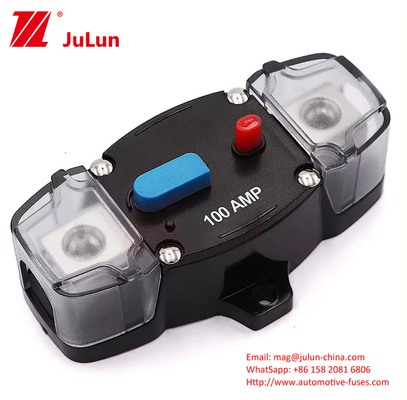 Reinicio manual 0-8 Medidor 12-48 Voltios 200 Amp Interruptor de circuito con troller de coches estéreo de audio en línea Fuse Block Holders Inver