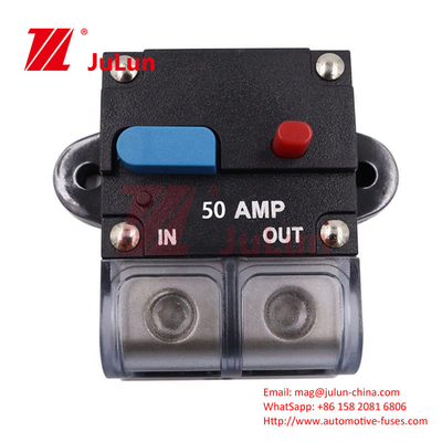 RV EV AV puede restablecer manualmente el cinturón de protección de sobrecorriente Botón 150A 12V Desconectar el interruptor 1 Incendio RV impermeable Yacht Cir