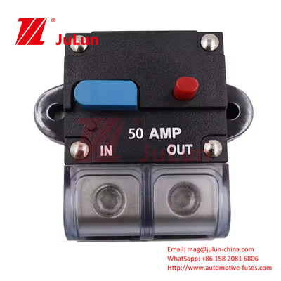 Modificación de audio de automóvil de buena calidad 120A 48VDC Puede interruptor de doble circuito Protector de sobrecarga de alta corriente 100A Puede restablecer