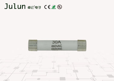 CA rápida del fusible 660v del soplo del casquillo de la rotura rápida de alto voltaje cilíndrica del fusible 30Ma/660v dc 6x30m m