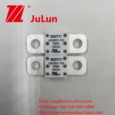 A202001-350A Fusiles cerámicos para automóviles de 150VDC con capacidad de rotura 20KA 100A 150A 200A