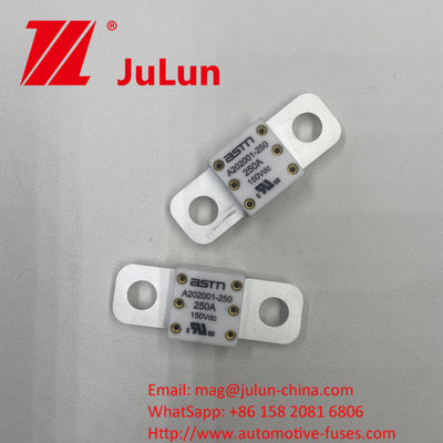 300A 150VDC A202001 Método de montaje de perno fácil de instalar 20 * 55mm Fusiles cerámicos para automóviles con torque ajustado recomendado 11-13N · m Para M8