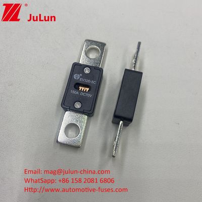 Distancia de agujero de 51 mm EV320-5X 125A 70VDC Fusiles cerámicos para automóviles con certificación GB/T31465.5-2015 y voltaje nominal de 70VDC