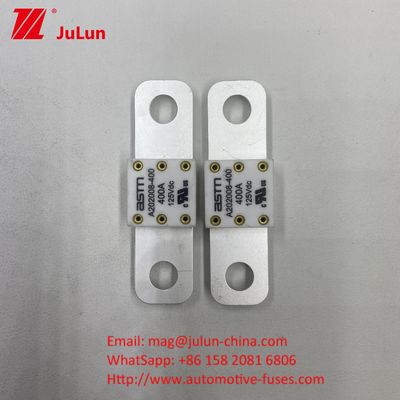 Método de montaje de cerámica automotriz 125VDC A202008 500A fusibles de tornillo y distancia de agujero de 50,8 mm