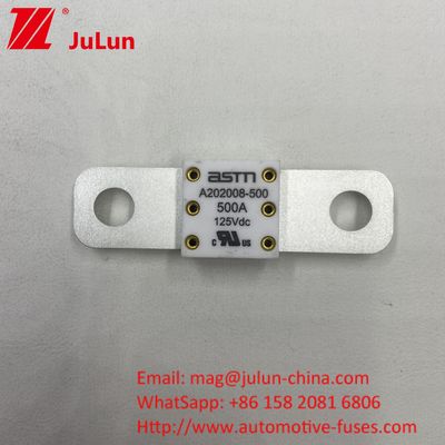 Fusiles de baterías de automóviles ASTM 50.8 Distancia entre 2 agujeros 200A 125VDC 20KA