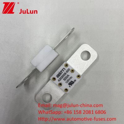Ev Fuse cerámico A202008 250A 125VDC Adaptador de cargador Compatible para camiones de automóviles A202008 125VDC 100A 125A 150A 200A 250A 300A 400A 500A