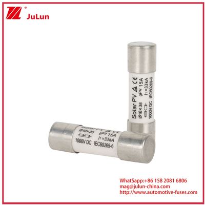 15A 1000VDC GPV Fuse 10*38 para sistemas de energía solar IEC60269-6