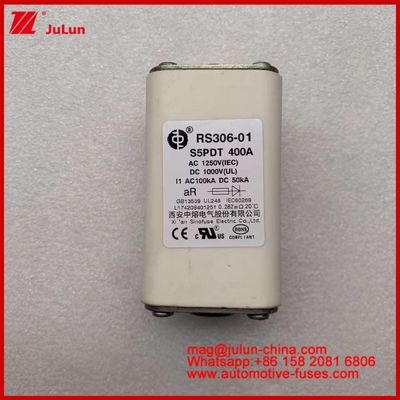 400A AC1250V IEC 100KA DC1000V UL AR Cuadrado cerámico Fusiles de automóviles Protección de circuito para vehículos eléctricos y automóviles