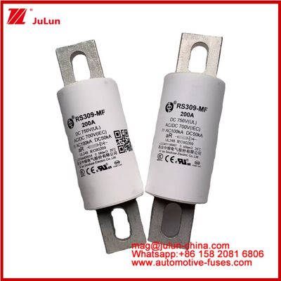 Fuegos cerámicos tubulares para vehículos de carretera RS309-MF 200A 750VDC UL Alta capacidad de ruptura