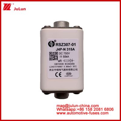 Cuadrado Cerámica RSZ307-01 J4P-N 315A 750VDC 50KA Cargadores Cables Aparatos automotrices Equipo Tipo de conexión de tornillo