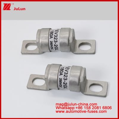EV322-2GL 180A 250VDC Estructura de conexión de tornillo Fuse tubular cerámico para vehículos eléctricos M6 M8 Reparación Tamaño pequeño Capacidad de ruptura alta