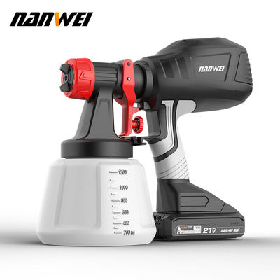 Pistola de pintura de alta presión de 700 ml, portátil eléctrica de 1,5 mm y 1,0 mm, con batería de grado Diy, renovación, reconstrucción de la casa, jardín