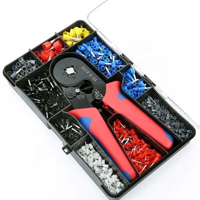 Conveniente versátil Mini Cables Ferrule Terminal Tubular Crimping Plier Kit 1200pcs Eléctrico del hogar aislado