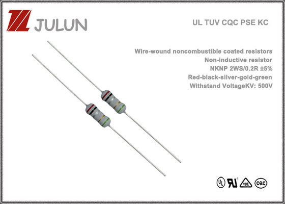 no combustible del resistor de la herida del alambre de 125V 250V cubierto