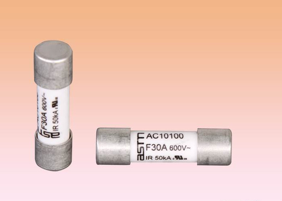 Fusible de cerámica de alto voltaje del CCC 600VAC/de DC 10x38m m
